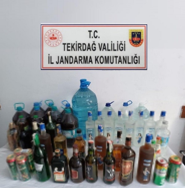 Tekirdağ’da kaçak içki operasyonu